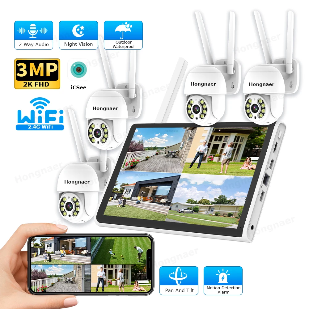 2026 Hongnaer 3MP 4 Channel Wi - Home Security Systems recension och pris