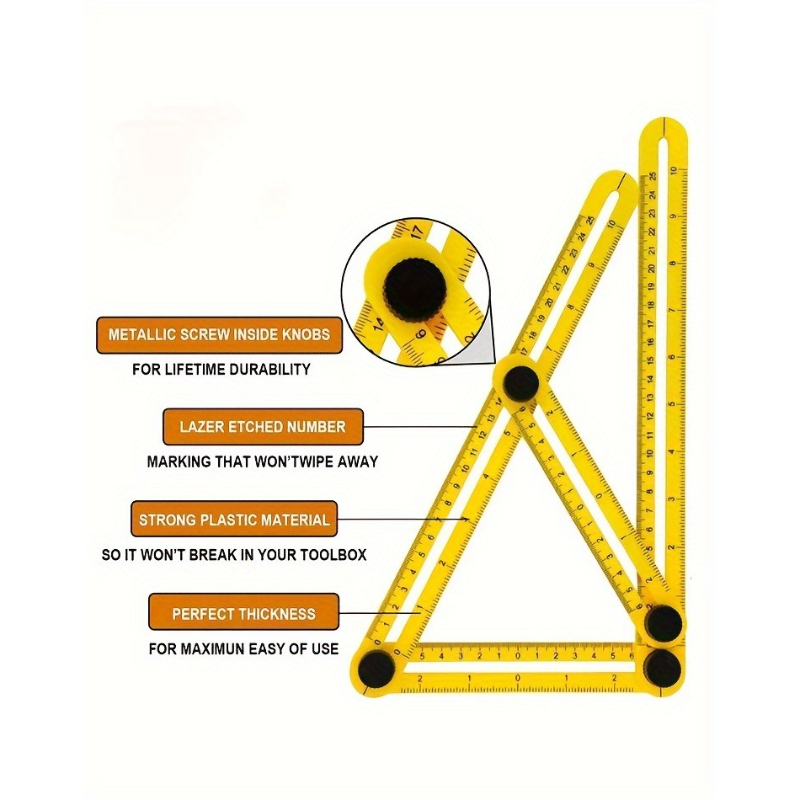 1pcs Protractor Multi Angle Ru - Home Security Measures recension och pris