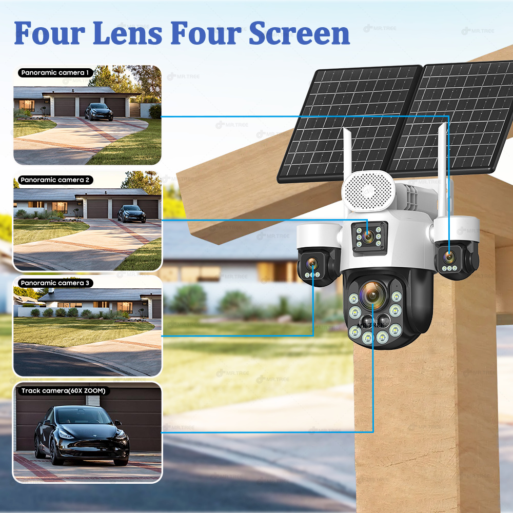 AOV Four Lens Outdoor Surveill - Home Security Battery recension och pris