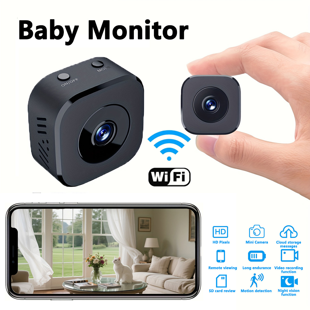 1080P HD Mini WiFi Camera Indo - Home Security Panel recension och pris