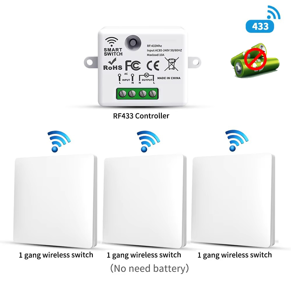 RF433 Self-Powered Wireless Li - Home Security Battery recension och pris