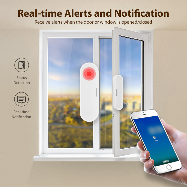 Tuya Smart Door Window Sensor  - Home Security Battery recension och pris