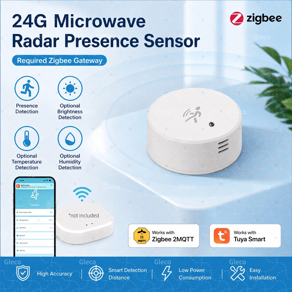Zigbee Human Presence Sensor T - Home Security Battery recension och pris